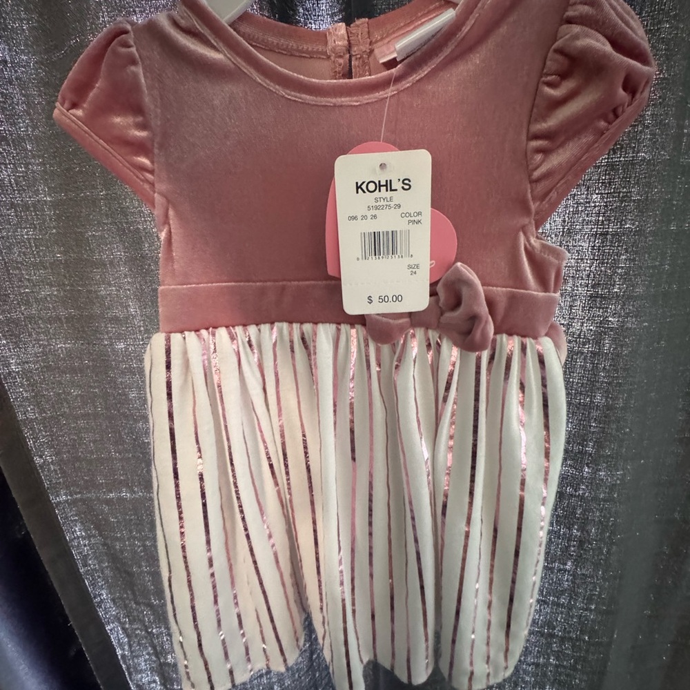 Kohl's Pink and White Kids Dress